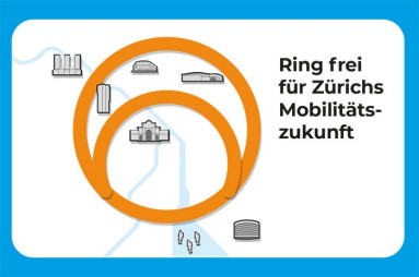 Eine Visualisierung zum geplanten ÖV-Ringsystem rund um die Stadt Zürich