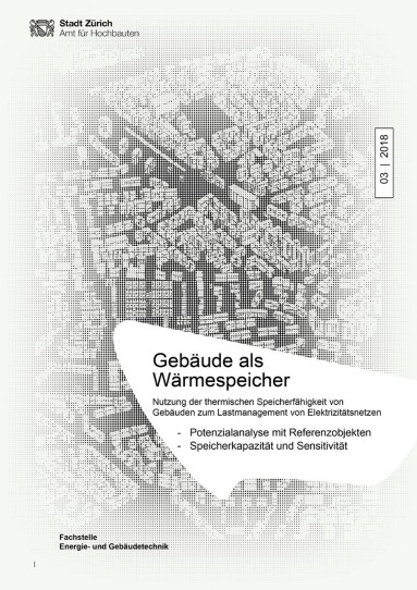 Titelseite mit Titel Gebäude als Wärmespeicher