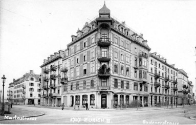 Ecke Badener-/Martastrasse um 1910