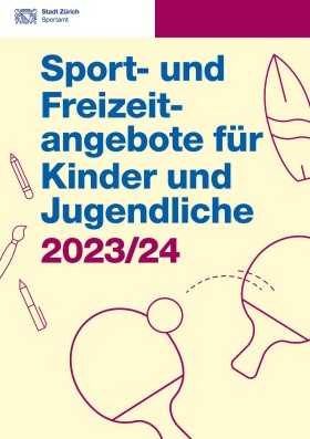 Titelseite der Broschüre Sport- und Freizeitangebote für Kinder und Jugendliche 2023/24