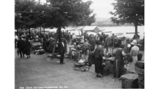 1931, neuer Wochenmarkt am Bürkliplatz in der Altstadt