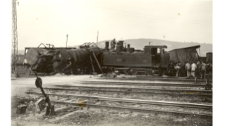 1921, ein weiterer Eisenbahnunfall an der Herdernstrasse