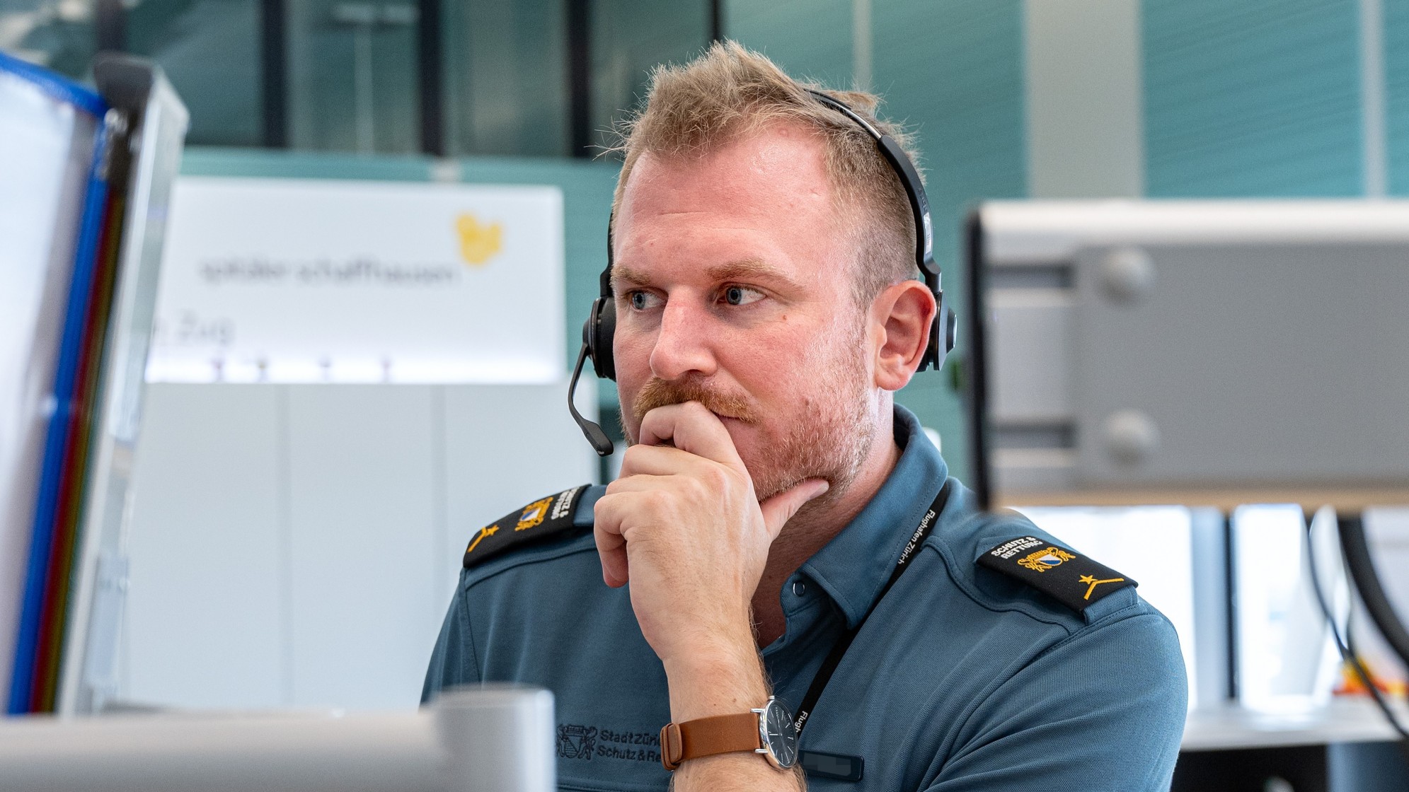 Marc Nielsen bei seiner Arbeit als Poly-Disponent
