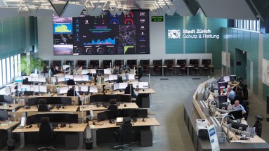 Totale der Einsatzleitzentrale