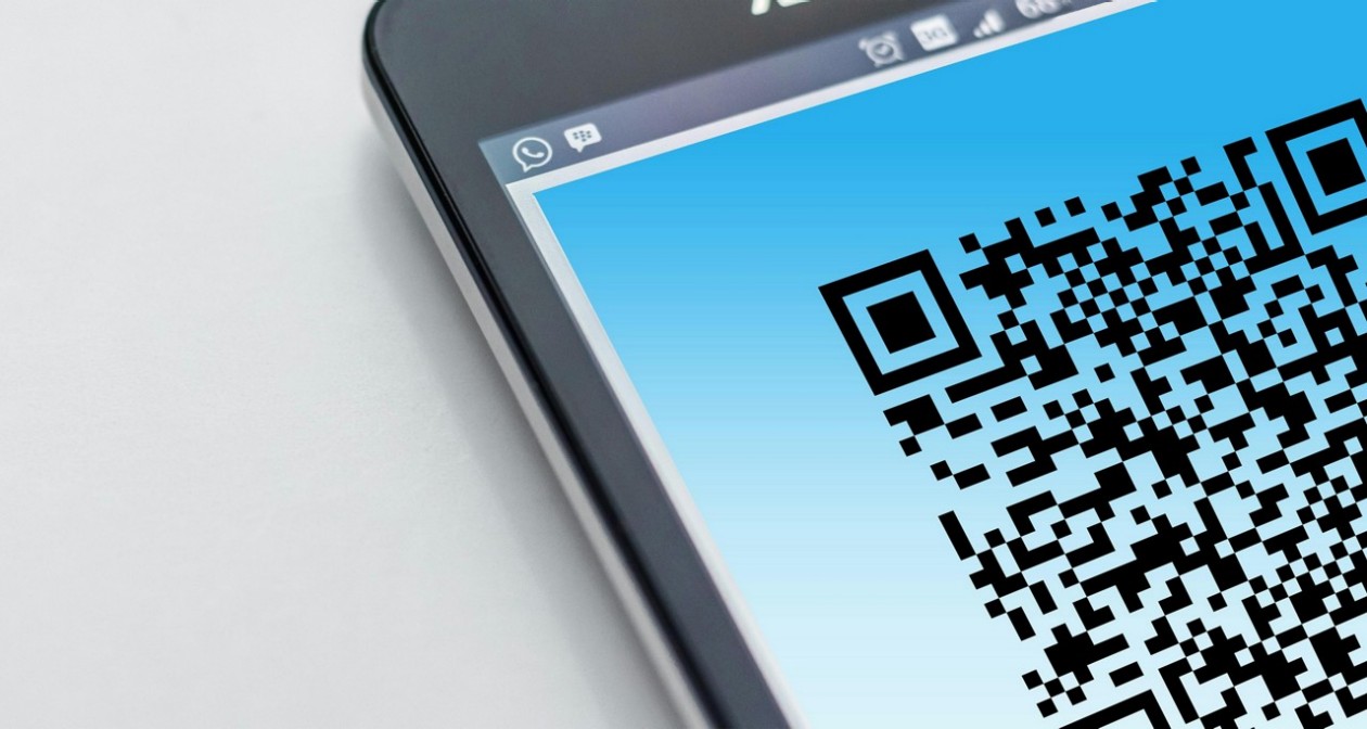 QR-Code auf einem Smartphone