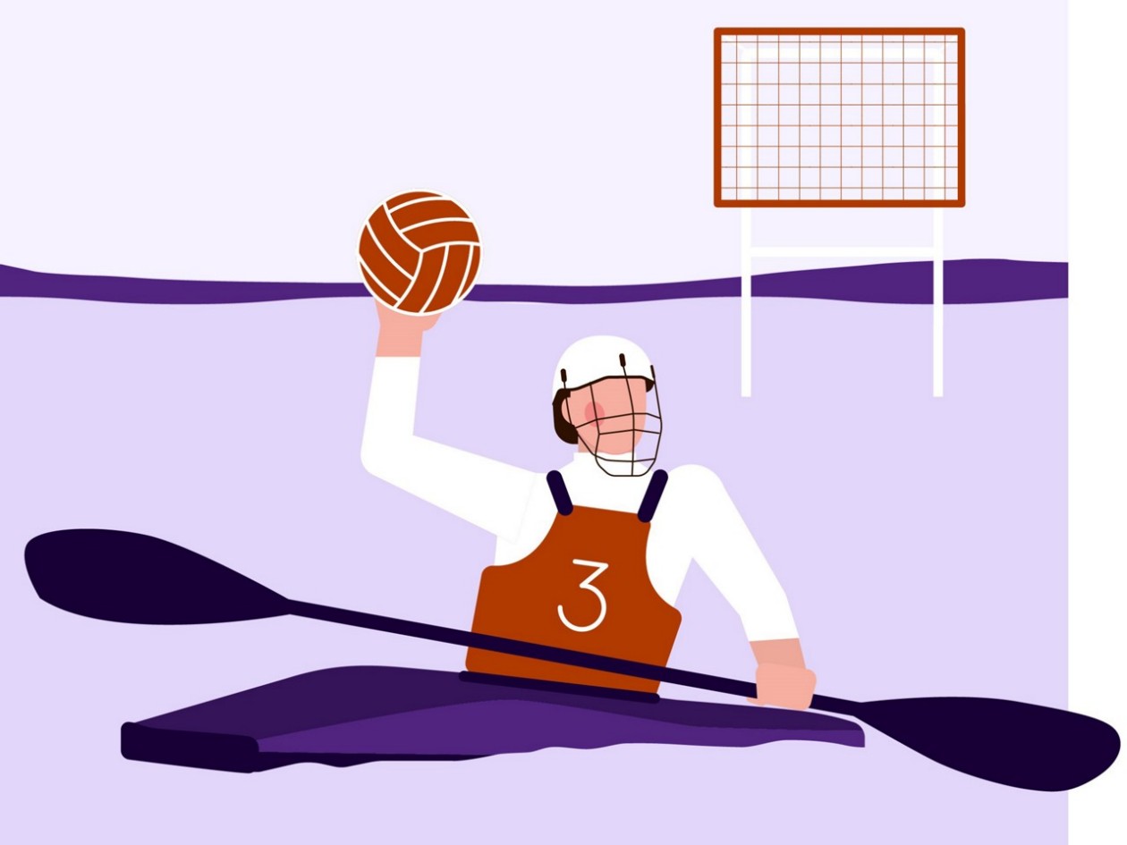Atleta Illustration Kanupolo