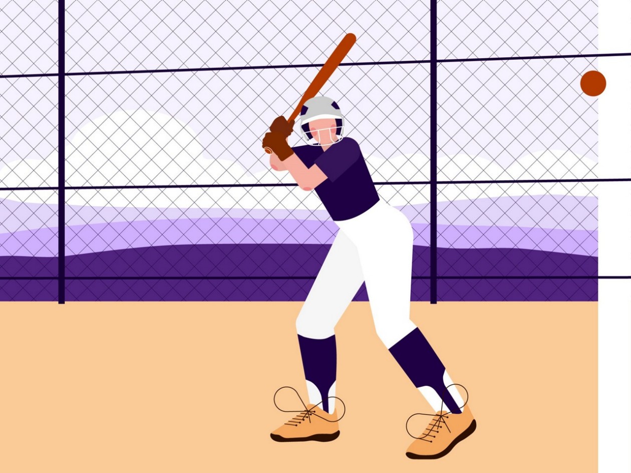 Atleta Illustration Baseball
