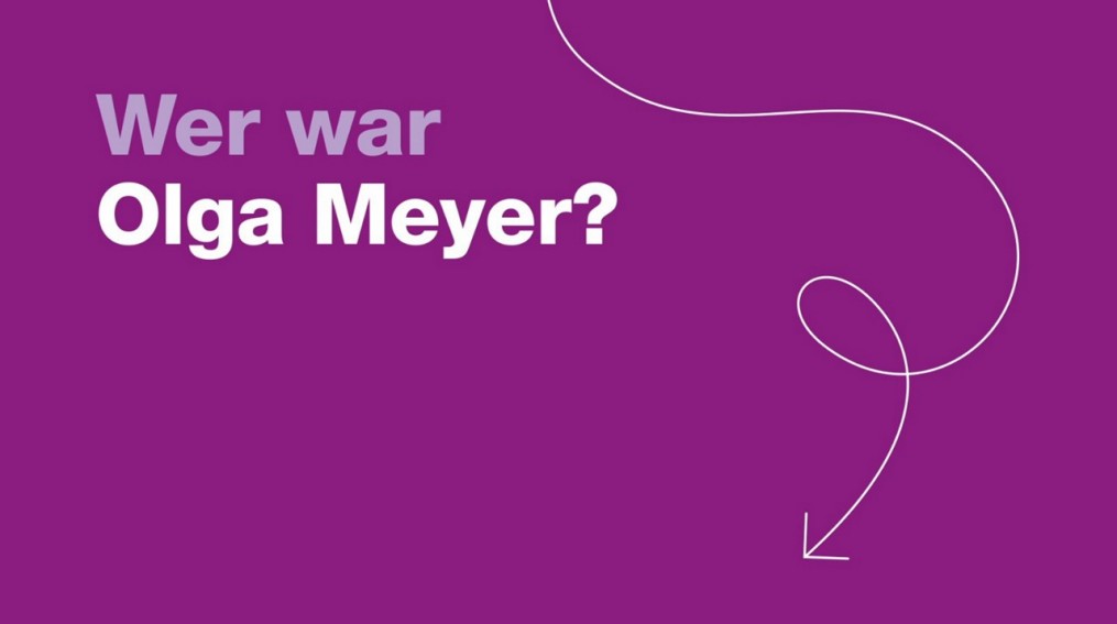 Vorschau des Videos über Olga Meyer: Text auf violettem Hintergrund.