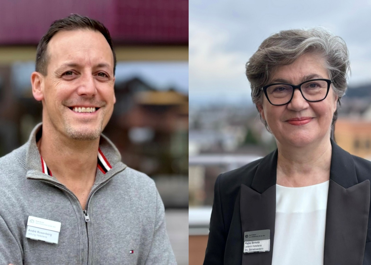 André Rosenberg, Leiter Hotellerie Trotte, und Rajka Strmota, Leiterin Hotellerie und stellvertretende Betriebsleiterin Dorflinde