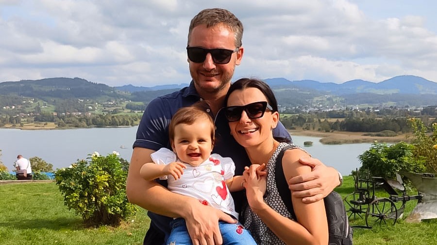 Federica und Teo mit Tochter Matilde