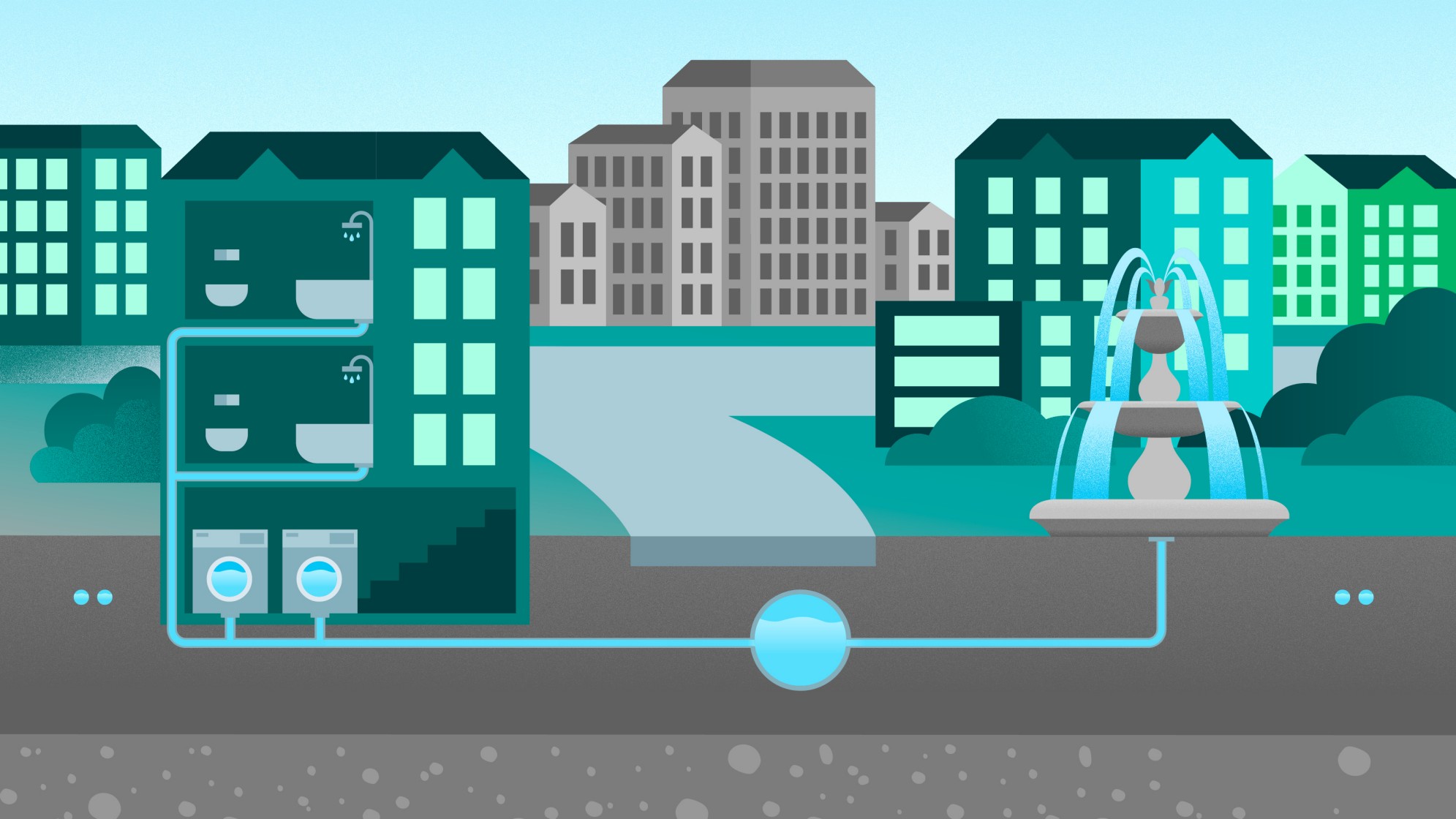 Trinkwasserverteilnetz