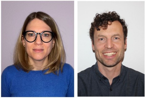 Portrait von Bettina Goodman, Projektleiterin Schulamt und Luciano Leins, Projektleiter OIZ