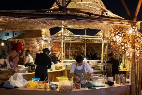  Britto Arts Trust, Palan & Pakghor (The Kitchen Garden & The Social Kitchen) (2024), Courtesy of the Diriyah Biennale Foundation