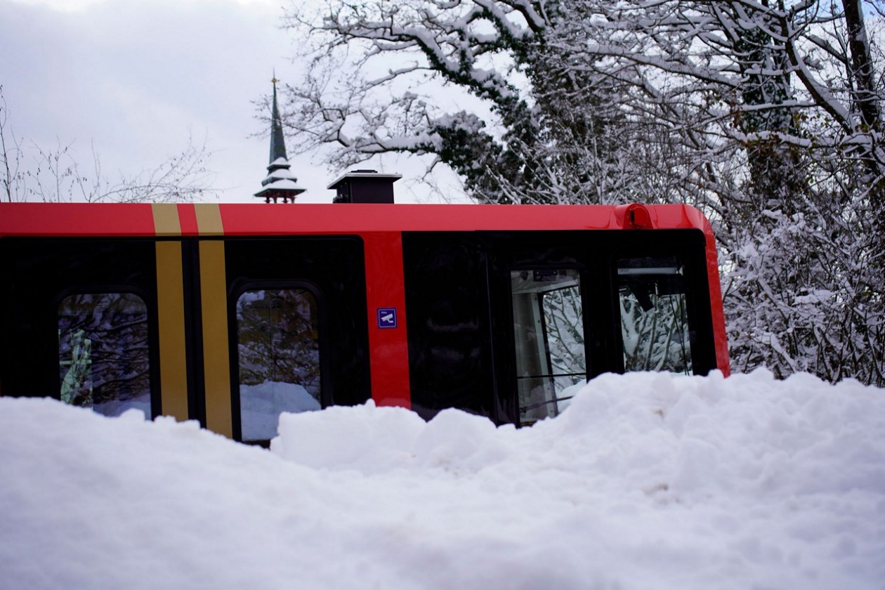 Dolderbahn im Schnee