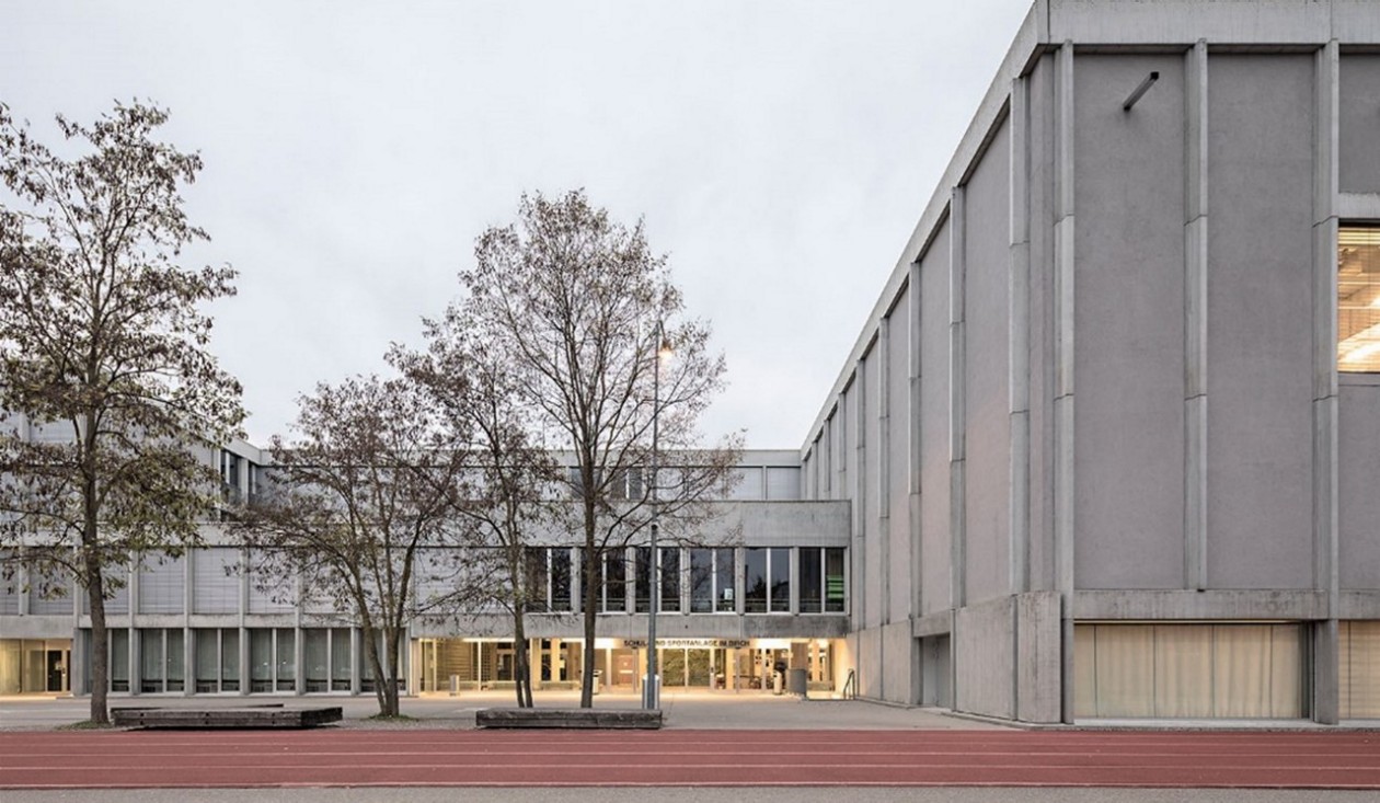 Visualisierung der Schulanlage Im Birch