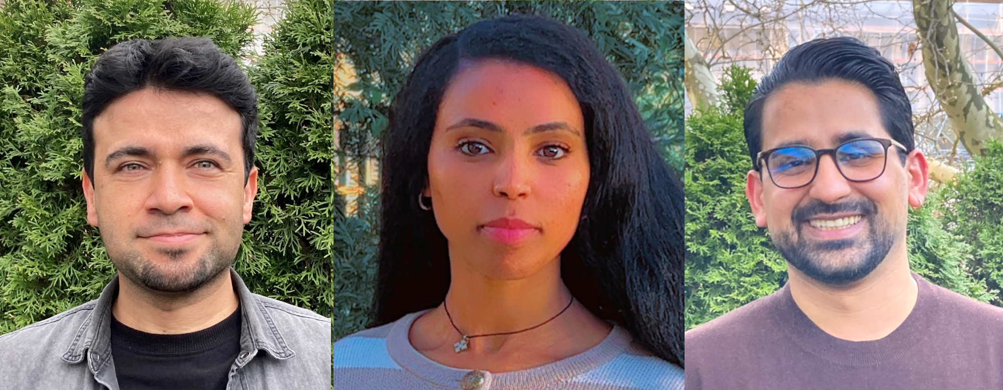 Hamid, Yordanos und Mohtasham, ehemalige Absolvent*innen der Berufsorientierung für Erwachsene an der Viventa