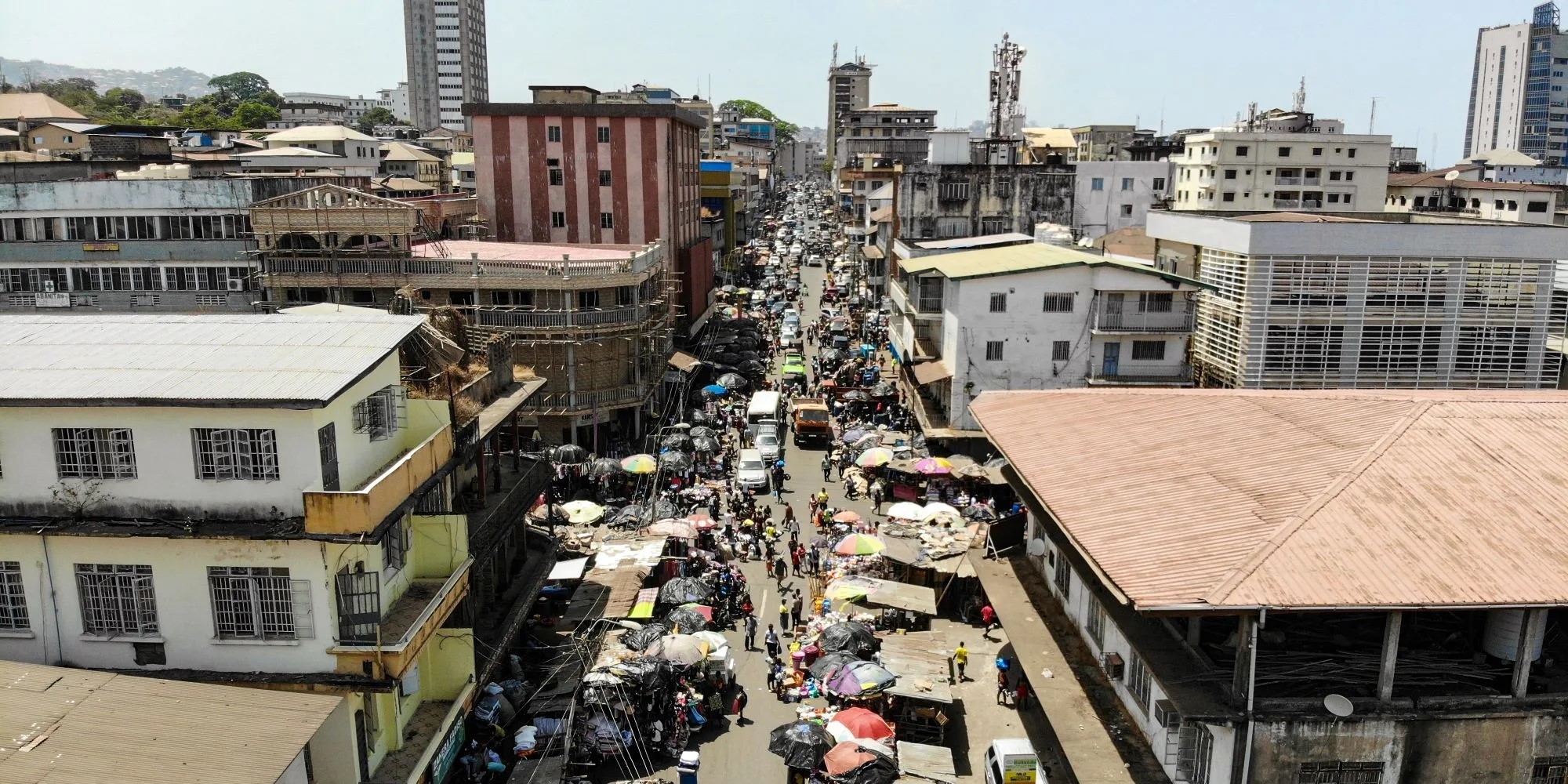 Das Stadtzentrum von Freetown