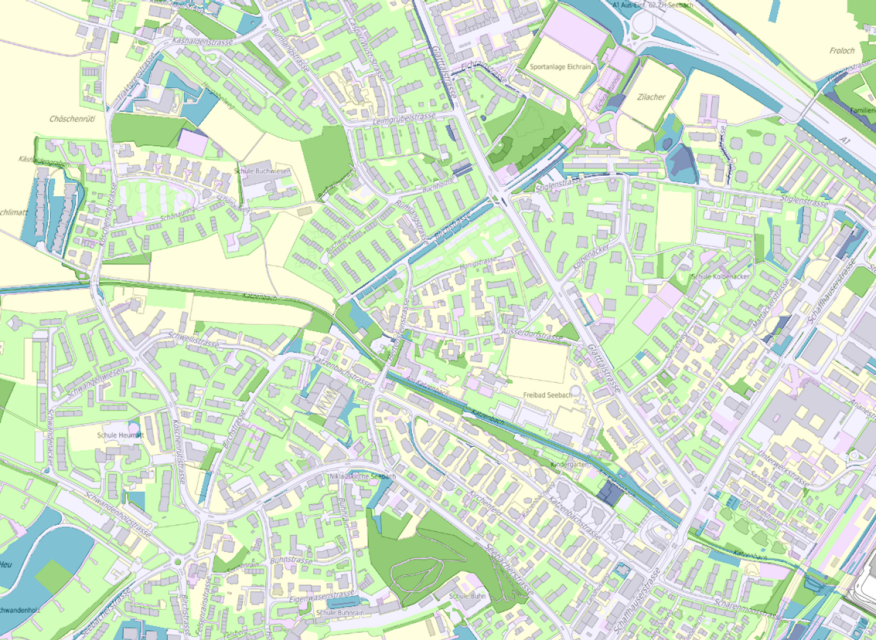 Ausschnitt Biotoptypenkartierung Seebach