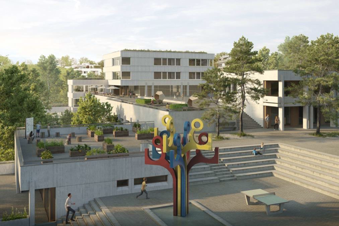 Visualisierung Erweiterungsbau Schulhaus Vogtsrain