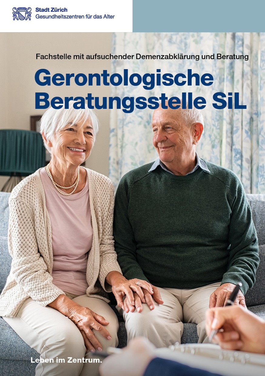 Broschüre der Gerontologischen Beratungsstelle SiL Cover der Broschüre
