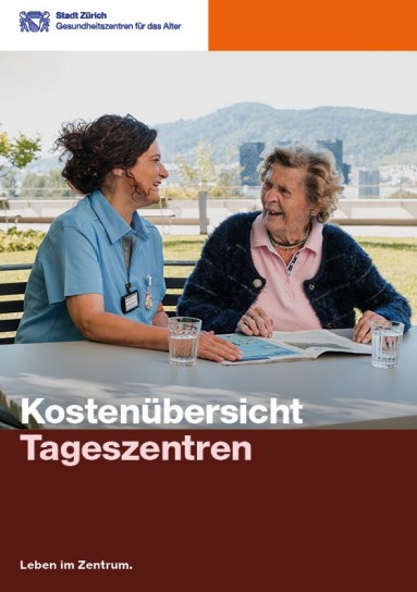 Kostenübersicht Tageszentren Cover der Broschüre
