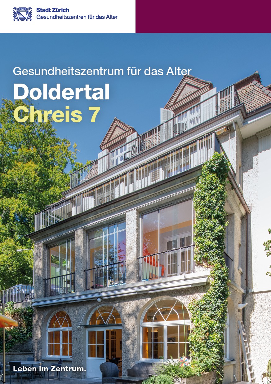 Broschüre des Gesundheitszentrums für das Alter Doldertal Cover der Broschüre