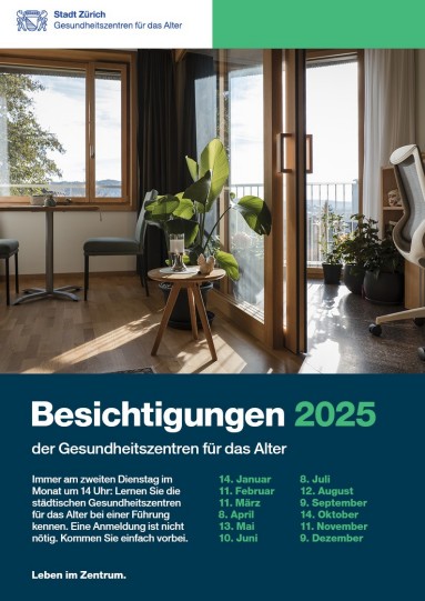 Cover Flyer Besichtigungstermine 2025 Cover des Flyers