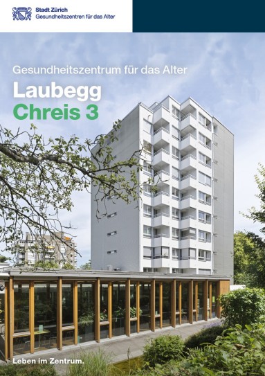 Broschüre des Gesundheitszentrums für das Alter Laubegg Cover der Broschüre