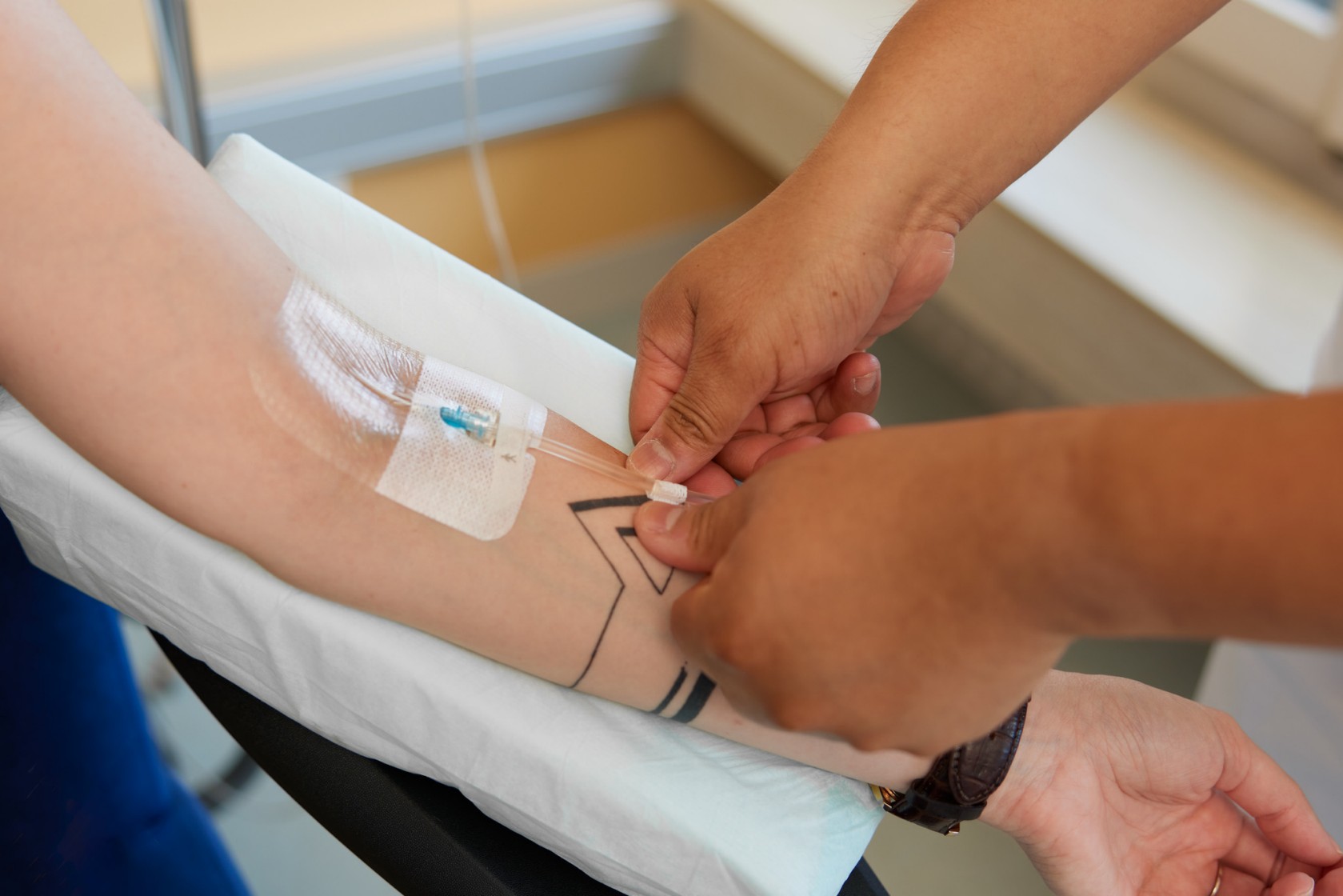 Infusion wird gelegt