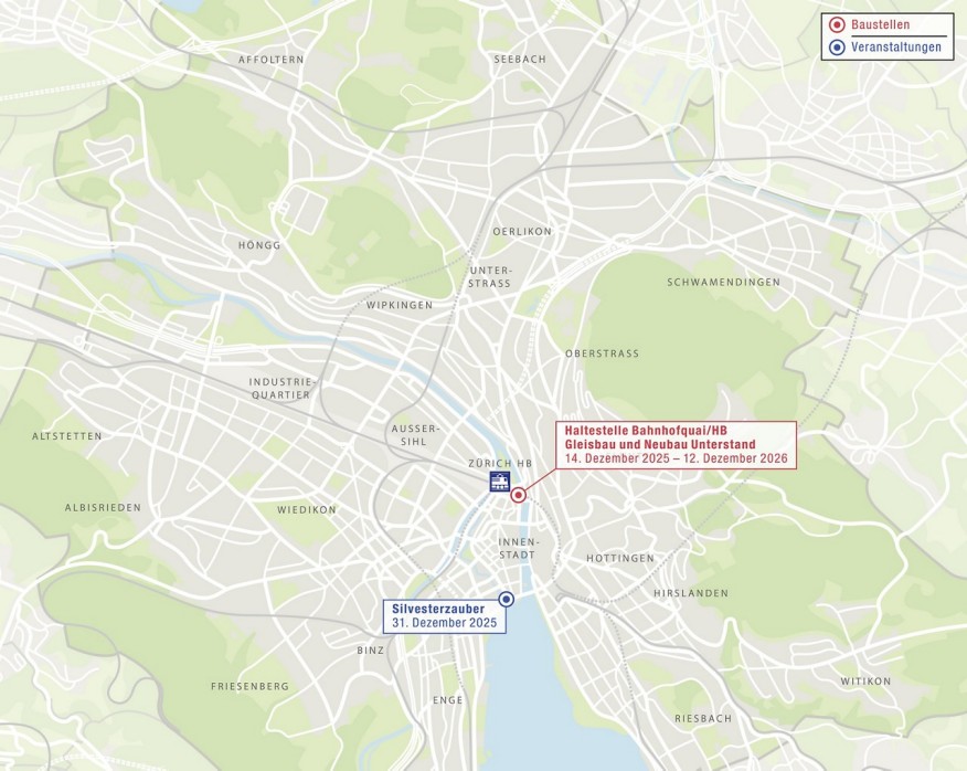 Übersichtsplan Baustellen und Veranstaltungen