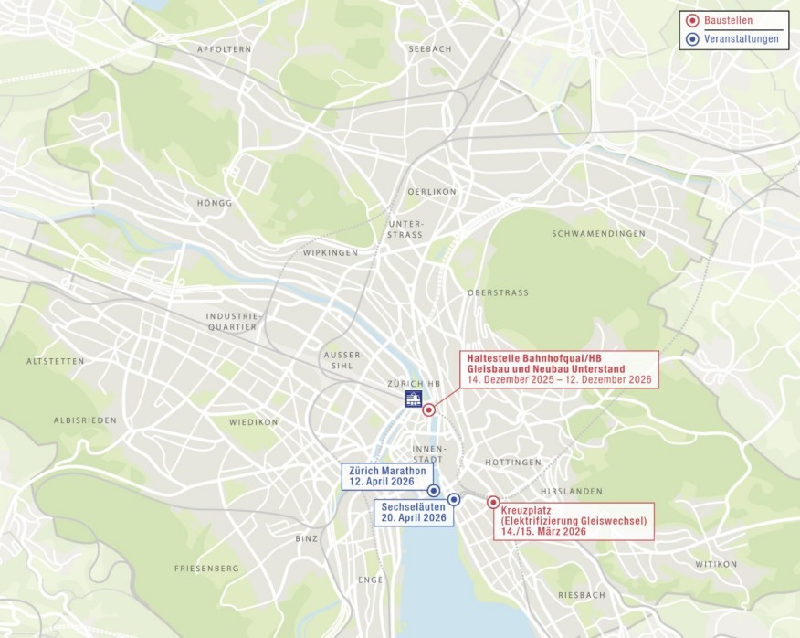 Übersichtsplan Baustellen und Veranstaltungen