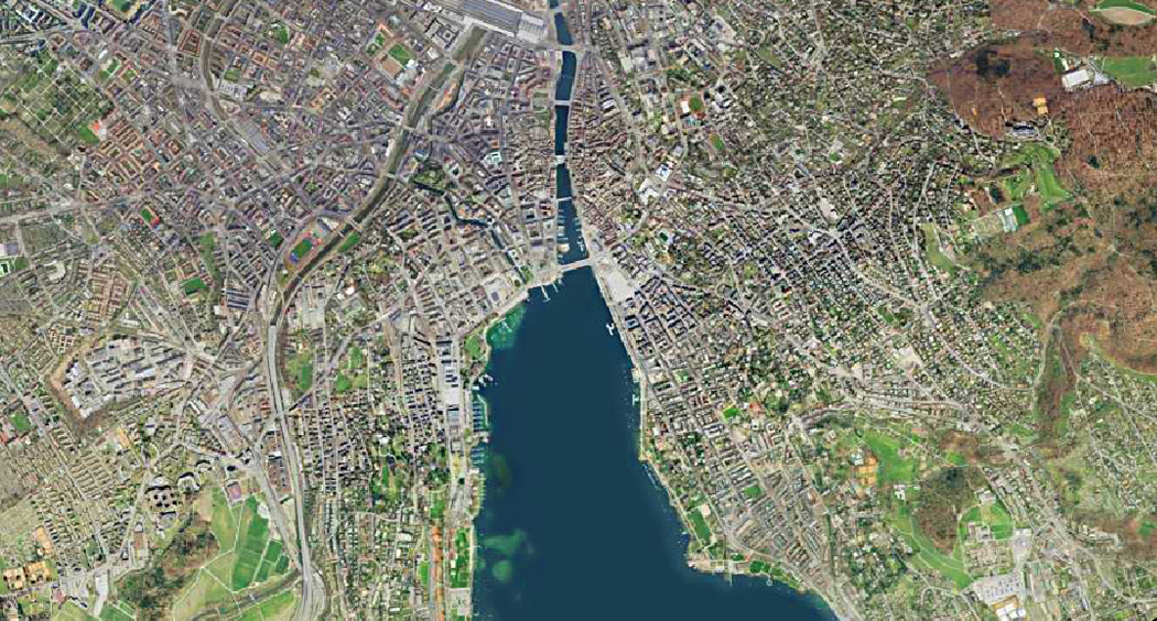 Satellitenbild von Zürich Süd