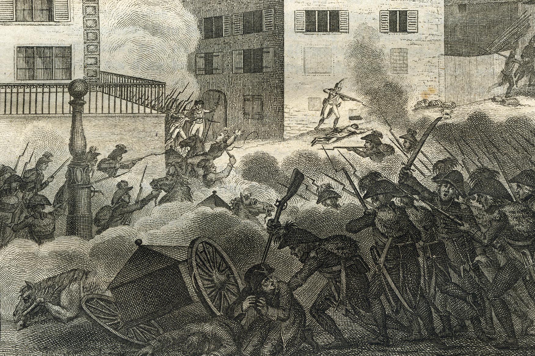 Russisches Bivonak bei Zürich im Jahre 1799 Beck Soldaten Holzstich E 24059 