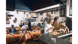 1975, Restaurant des Hotel Waldhaus Dolder an der Kurhausstrasse