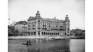 Um 1895, Grand Hotel Bellevue am Limmatquai