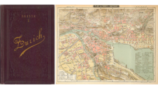 Stadtführer auf französisch mit Stadtplan um 1890