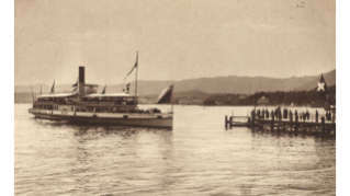 1913, Dampfschiff Helvetia beim Bürkliplatz