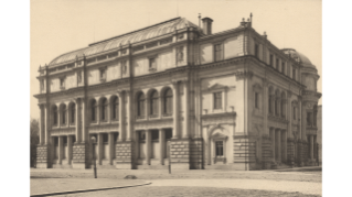 1890, erste Zürcher Börse an der Ecke Bahnhofstrasse / Börsenstrasse