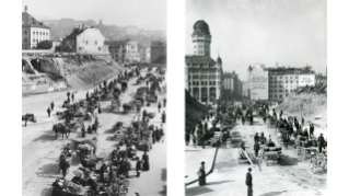 1908, Obstmarkt an der Uraniastrasse beim Werdmühleplatz