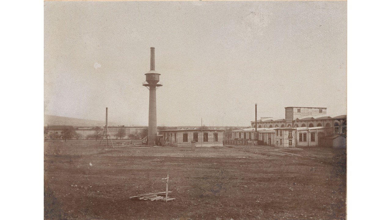 1892, erste Bauten von Escher, Wyss & Cie. im Industriequartier