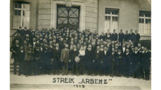 1919, Streik beim Automobilwerk Arbenz (Quelle: Sozialarchiv)