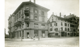1920 Metzgerei Metz an der Brandschenkestrasse in der Enge