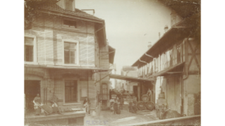 Um 1905, Laderampe des LVZ an der Militärstrasse in Aussersihl (Quelle: Coop)