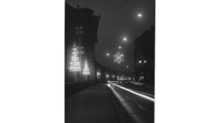 1958, Weihnachtsbeleuchtung am Limmatquai