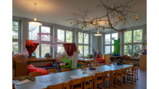 2018, Klassenzimmer im Kindergarten des Schulhauses Hofacker in Hirslanden