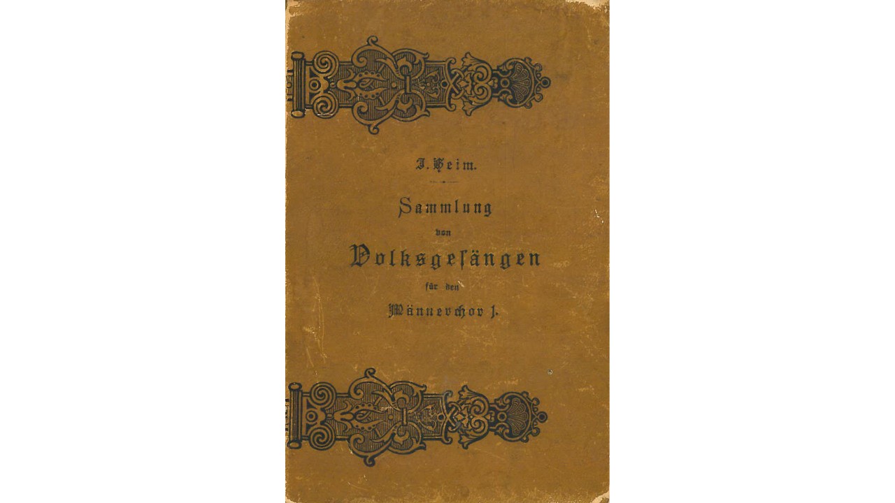 1895, Sammlung von Volksgesängen für den Männerchor