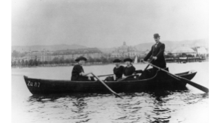 1921, Zürichsee im Hintergrund das Utoquai
