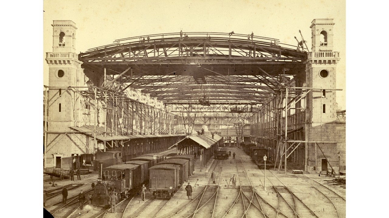 1867, Bau des Hauptbahnhofs Zürich