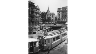 1950, Tramverkehr am Paradeplatz