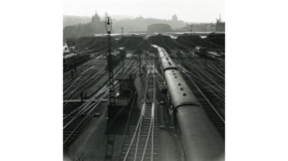 Um 1953, das Gleisfeld vor dem Hauptbahnhof